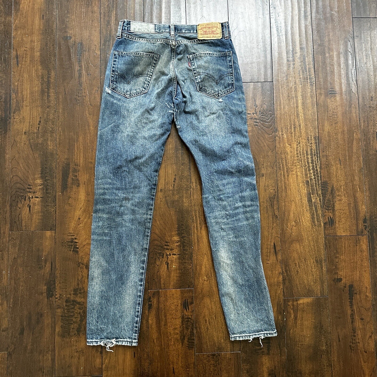 Levis LVC Big E Vintage Redline Selvedge Denim 505 Jeans USA Thrashed 28x34 501