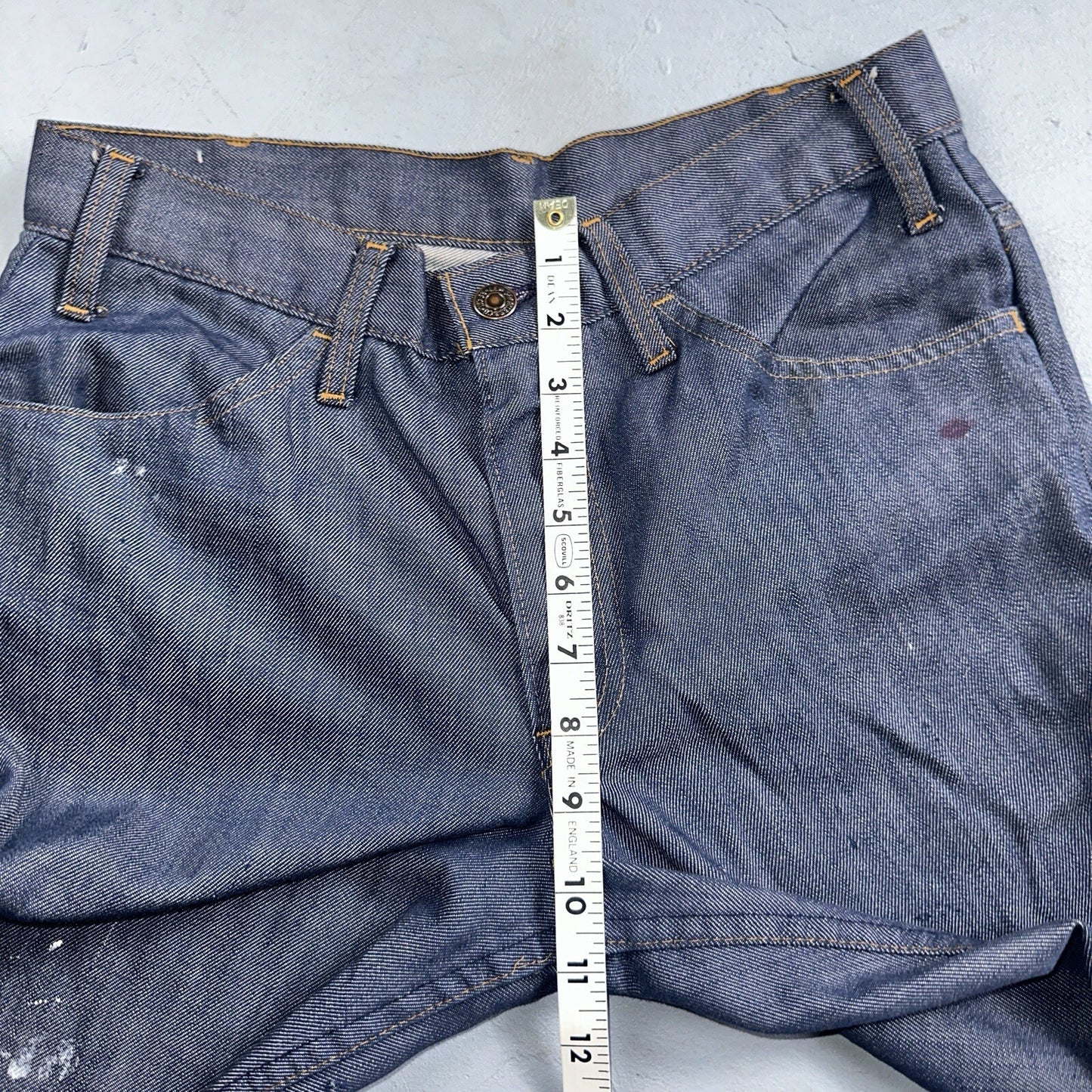 Levis 684 Orange Tab VTG Big Bell Dark Wash Bell Bottom Flare Jeans Sz 29x32