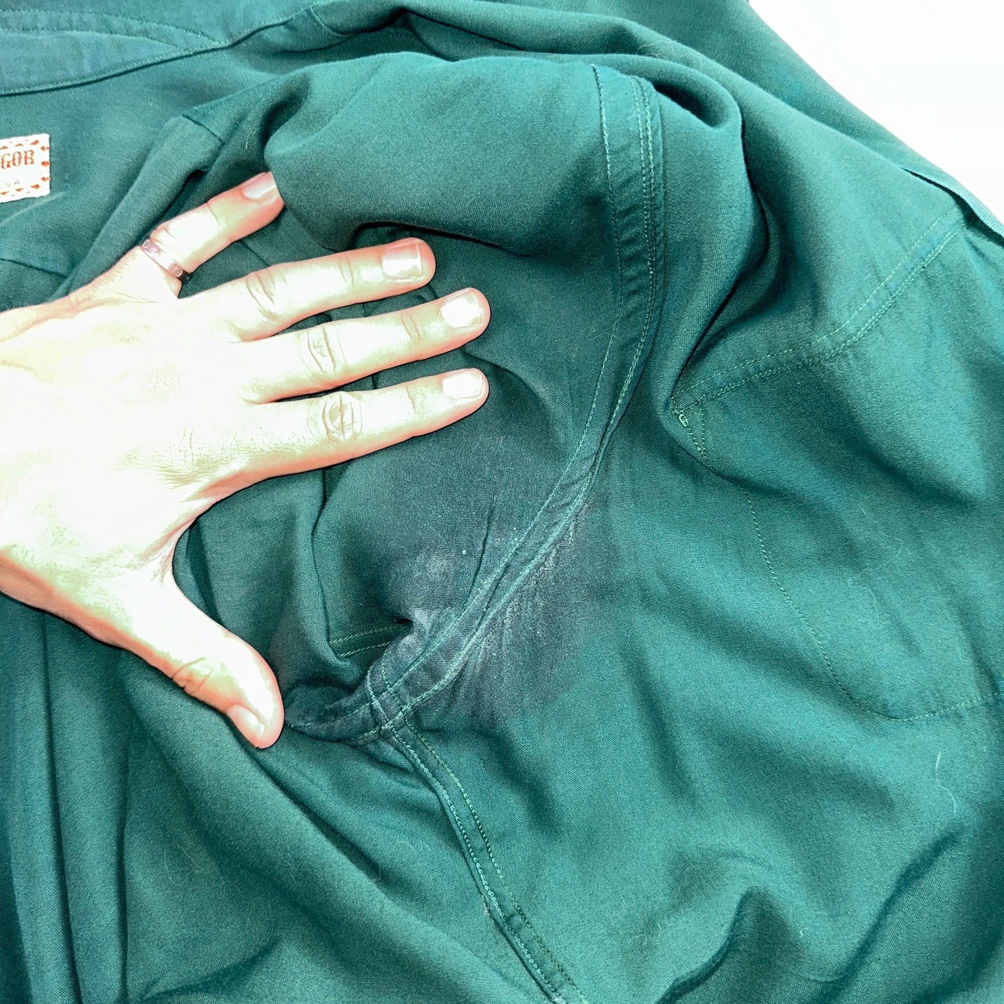 Vintage 1940s McGregor Gabardine Ricky Jacket Button Up Bottle Green 40s Rare