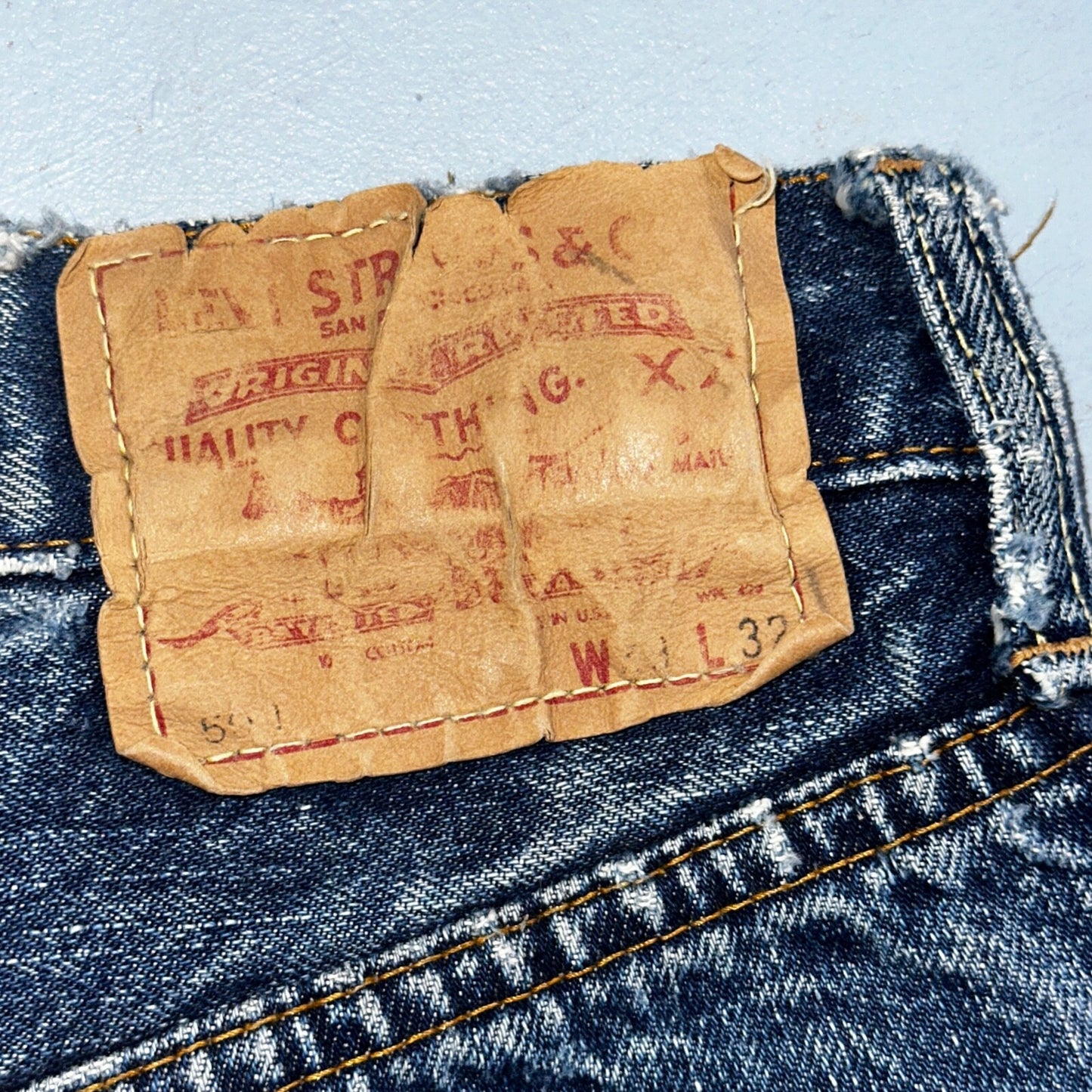 Levis 501 Big E Vintage 60s Redline Selvedge USA XX 1960s Jeans 28x32 Act 26x28