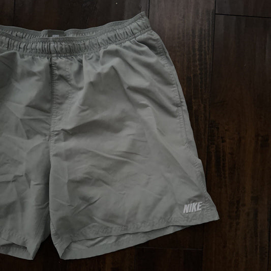 Vintage Nike Gray Tag Shorts 00s Y2K Swoosh Size XL Gray Basketball Sports