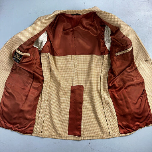 VTG Mens 3 PC Suit 40 Jacket Coat Pants Brown Rockabilly 70s 1970s Complete Fit