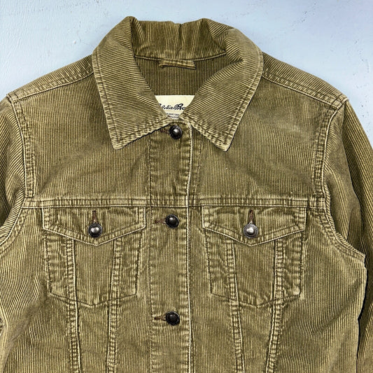Eddie Bauer Women’s Corduroy Jacket Green Cotton Size XS Type 3