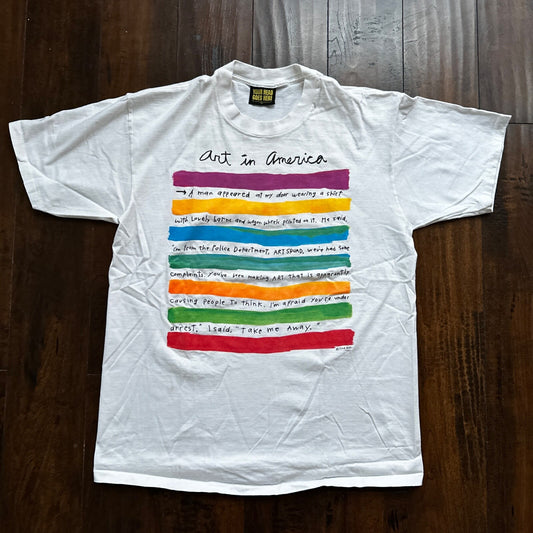 Fred Babb Art In America Vintage T Shirt 80s Colors Rap Cool Abstract 90s Paint