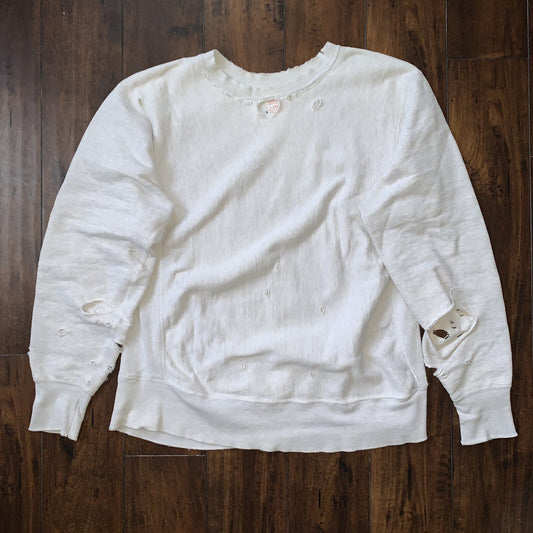 Vintage Champion 1960s True USA Reverse Weave Sweatshirt Gray Basic Crewneck 60s