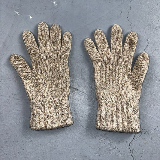 Eddie Bauer Wool Gloves Small Med Charcoal Black Gray Winter VTG Made In USA