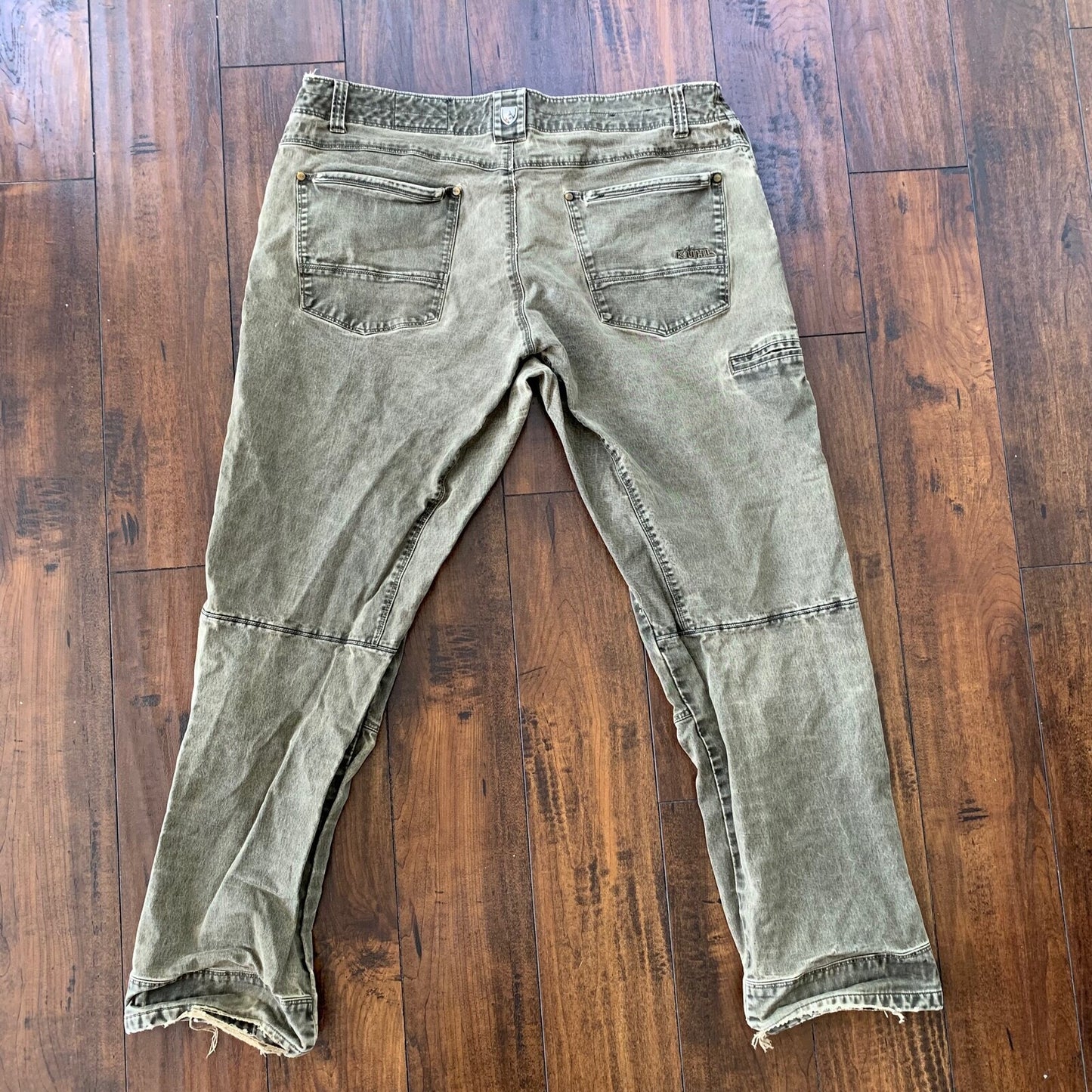 KUHL Rydr Canvas 5-Pocket Outdoor Hiking Pants Men’s Size 40X32 Brown Distressed