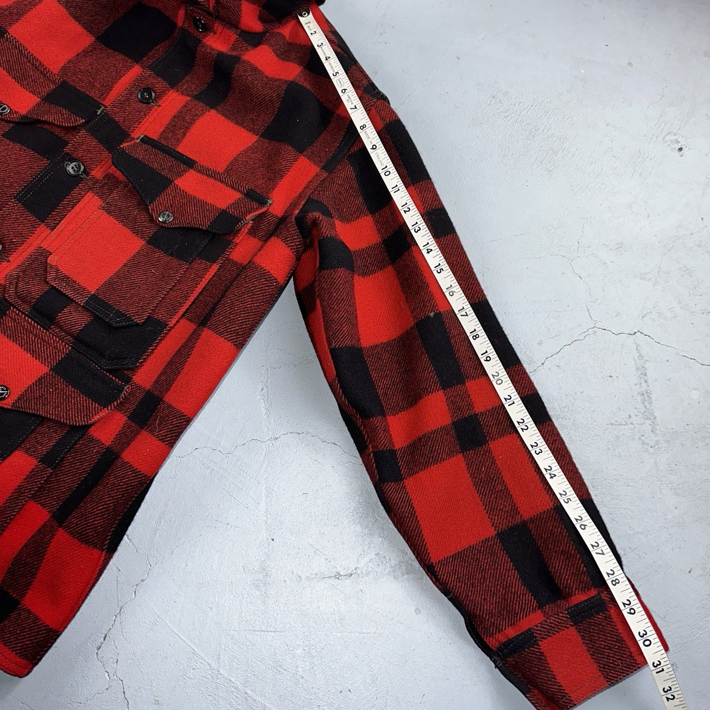 Filson Union 1940s Wool Mackinaw Cruiser Jacket Red Plaid VTG USA 40s 50s Rare