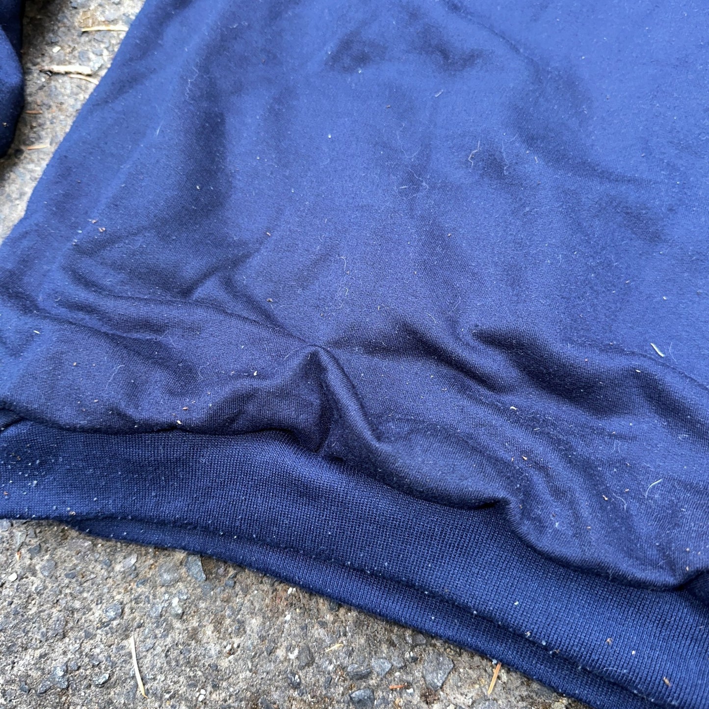 Vintage Thermal Waffle Lined Hoodie Sweatshirt Mens XL Navy Blue Nucleus Punk