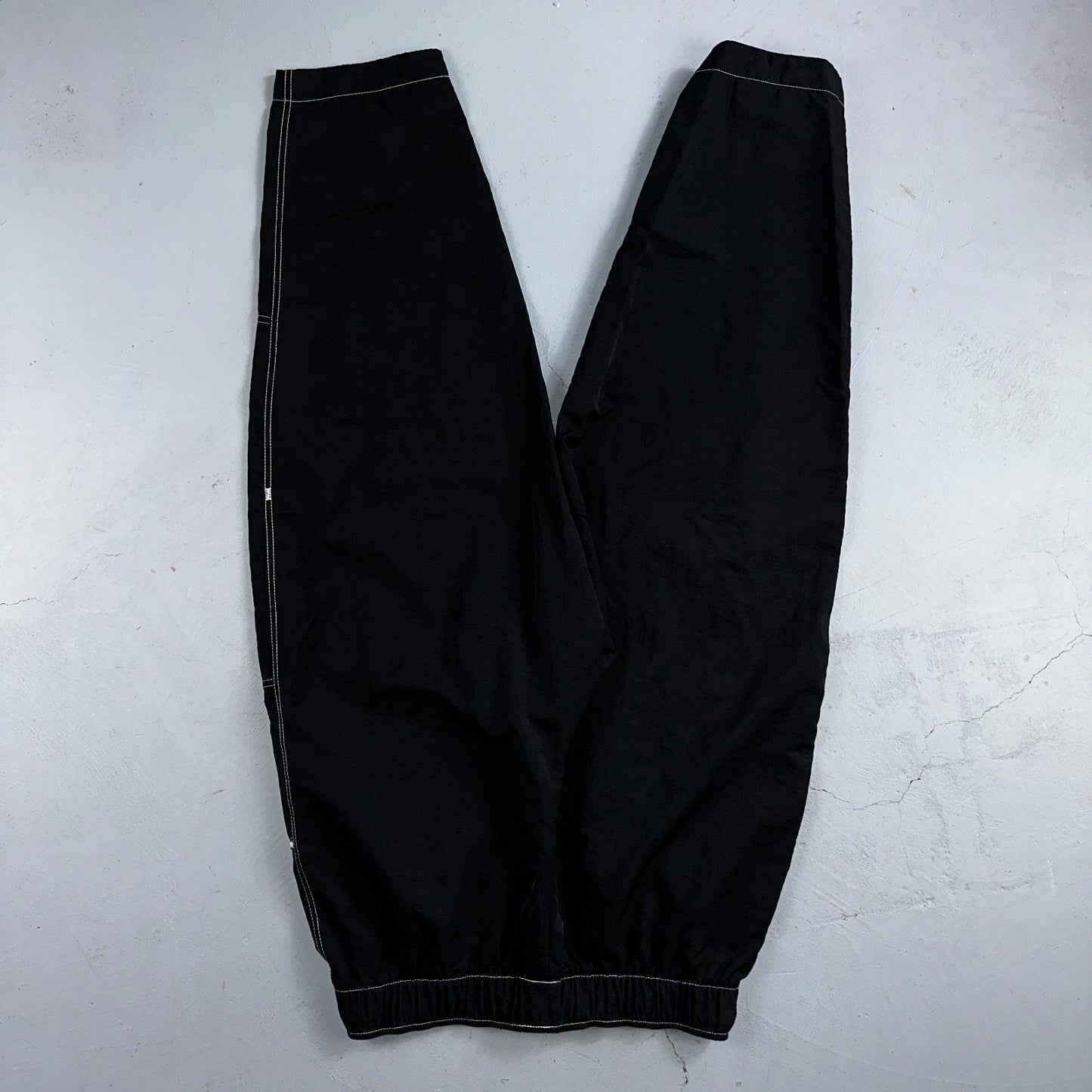 Nike Sportswear Swoosh Baggy Track Pants Womens M High Rise DM6209-010 Black