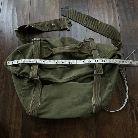 U.S. MILITARY Web Belt Bag Duffle Waist Fanny Pack 1940s 40s WWII Hiking Tools