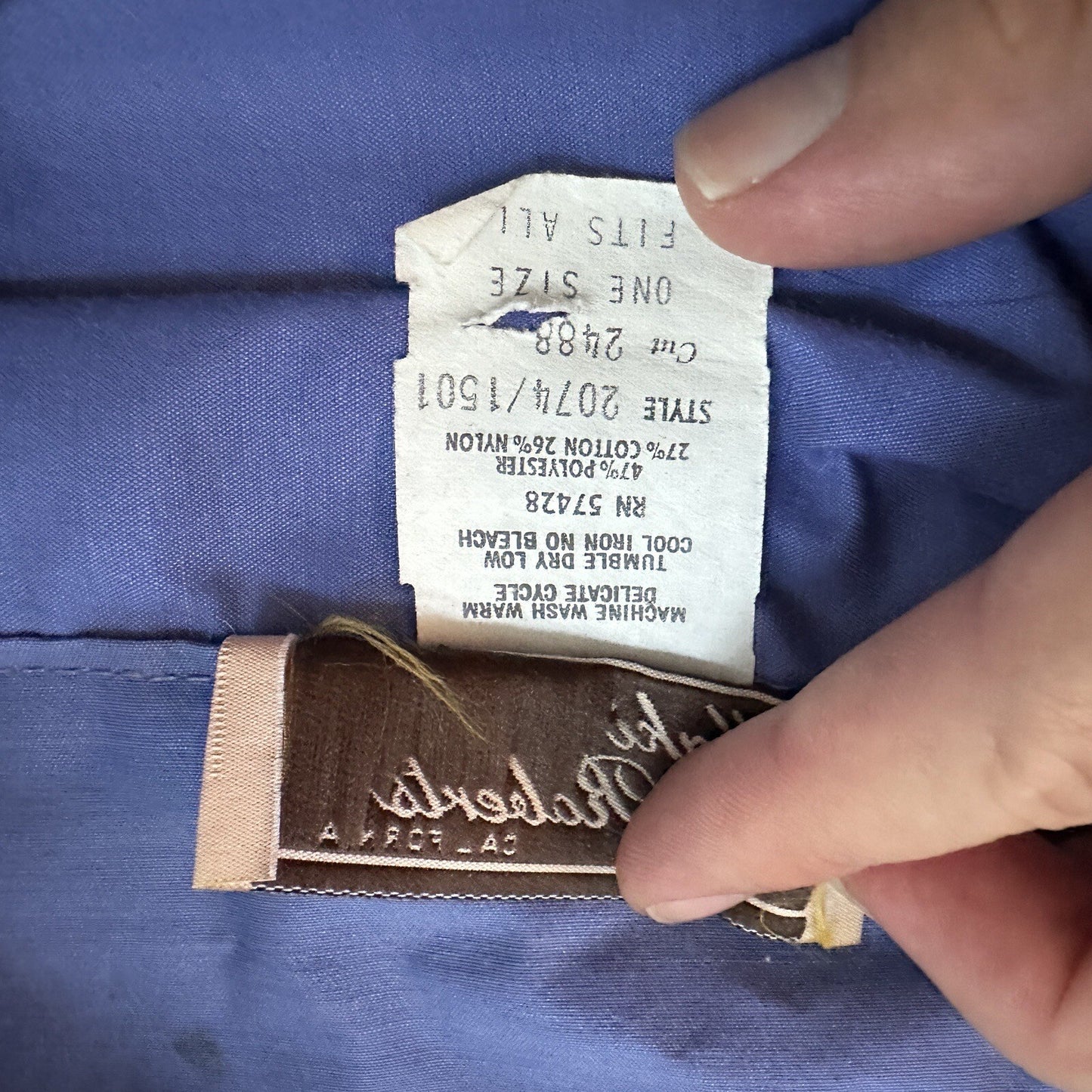 Vintage SMOCK Anorak Pullover Jacket 80s 90s Blue Kaki Robert’s Womens Rockabill