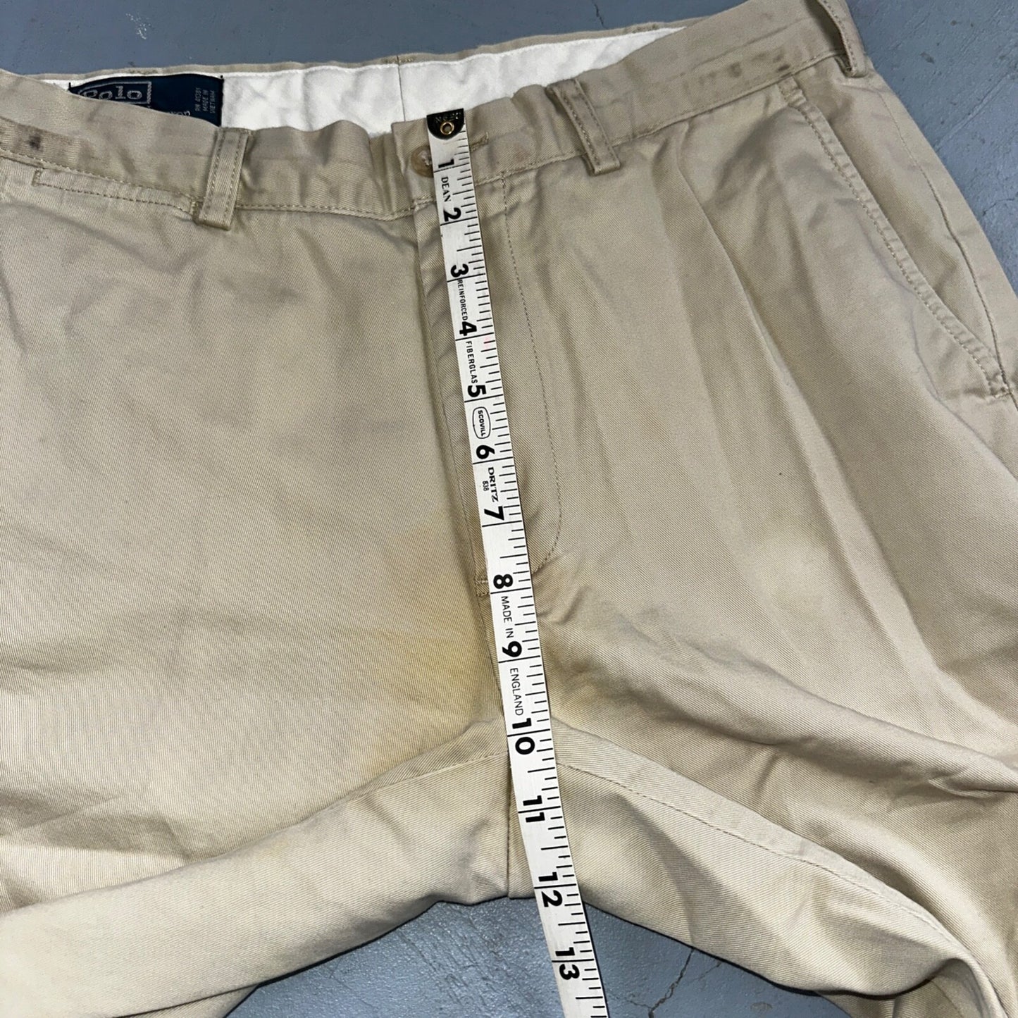 Polo Ralph Lauren Pants Mens 33x32 Suffield Chino Straight Twill Cotton Beige