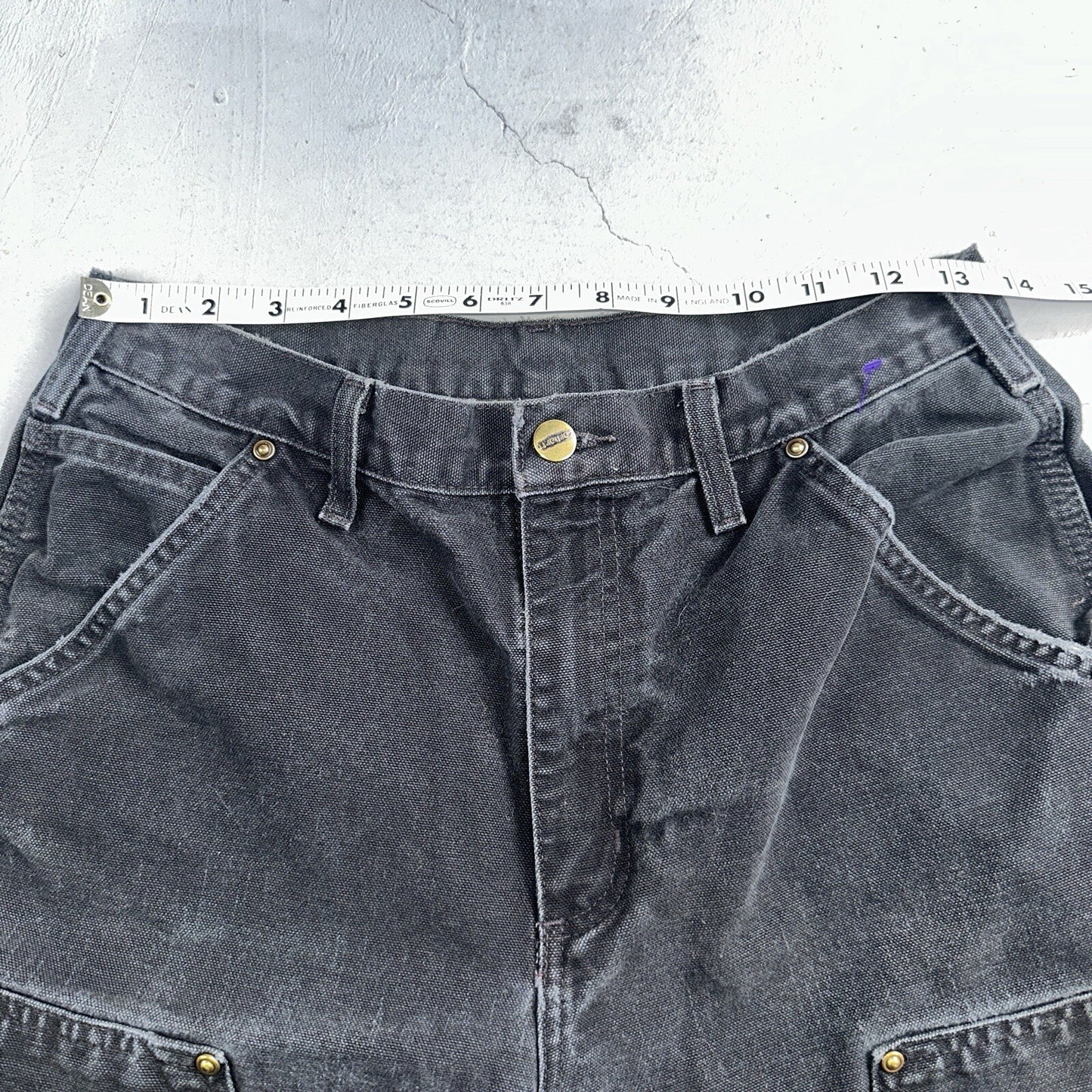 Carhartt VTG Double Knee Carpenter Pants Mexico B01 B136 BLK Black 30x34 A 27x31