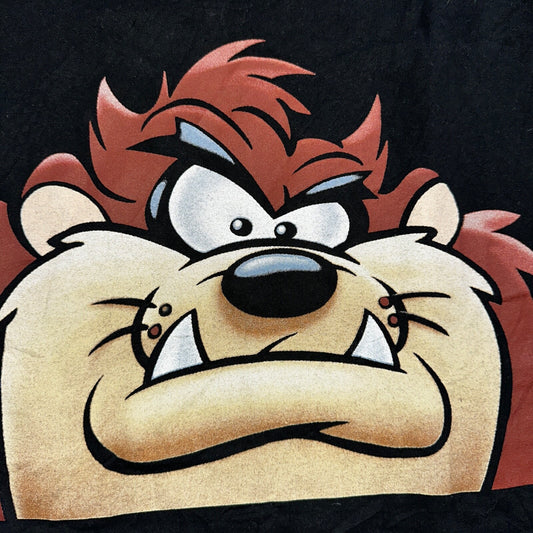 Vintage 1997 TAZ Tazmanian Devil WTF You Looking At Warner Bros Funny Joke Large