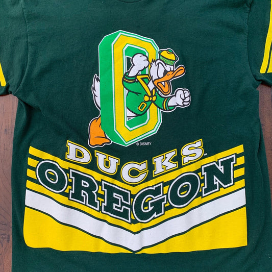 Oregon Ducks Vintage T Shirt Donald Duck Disney KIDS BOYS Mens Small 90s Afro