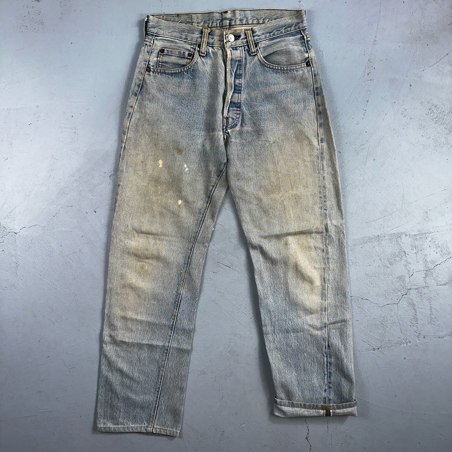 Levis 501 Vintage 80s Redline Selvedge USA XX Jeans Light Wash 1980s Act 28x29