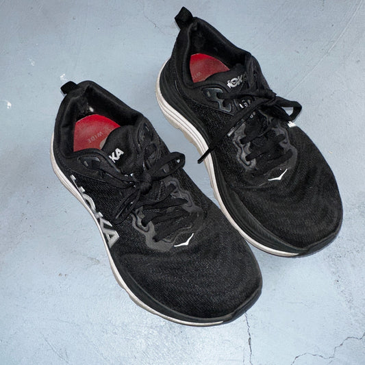 Hoka One One Womens Gaviota 5 1134235 BWHT Black Running Shoes Size 7 D