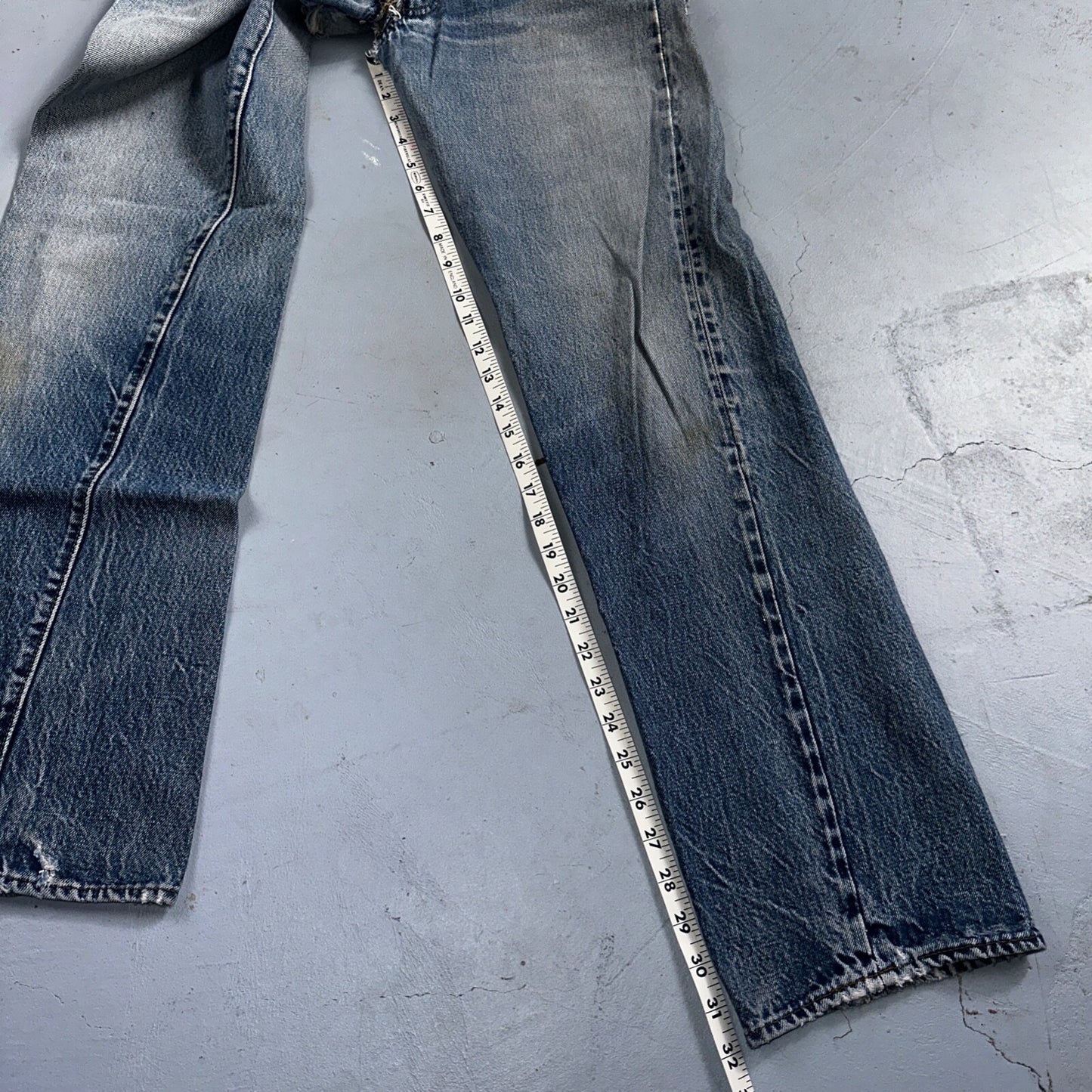 Levis 501 Vintage 80s Redline Selvedge USA XX Jeans Light Wash 1980s Act 28x32