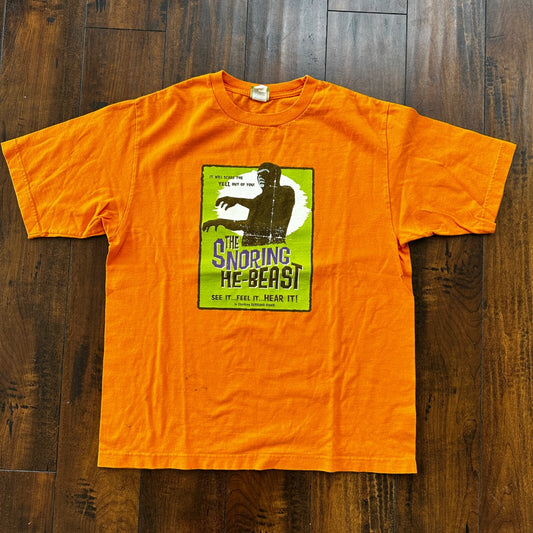 Snoring Beast Frankenstein Vintage T Shirt Halloween Horror Funny Humor