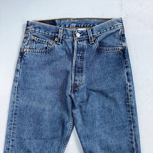 Levis 501 Vintage 90s Mexico XX Straight Leg Jeans 29x32 Y2K Med Wash Act 27x30