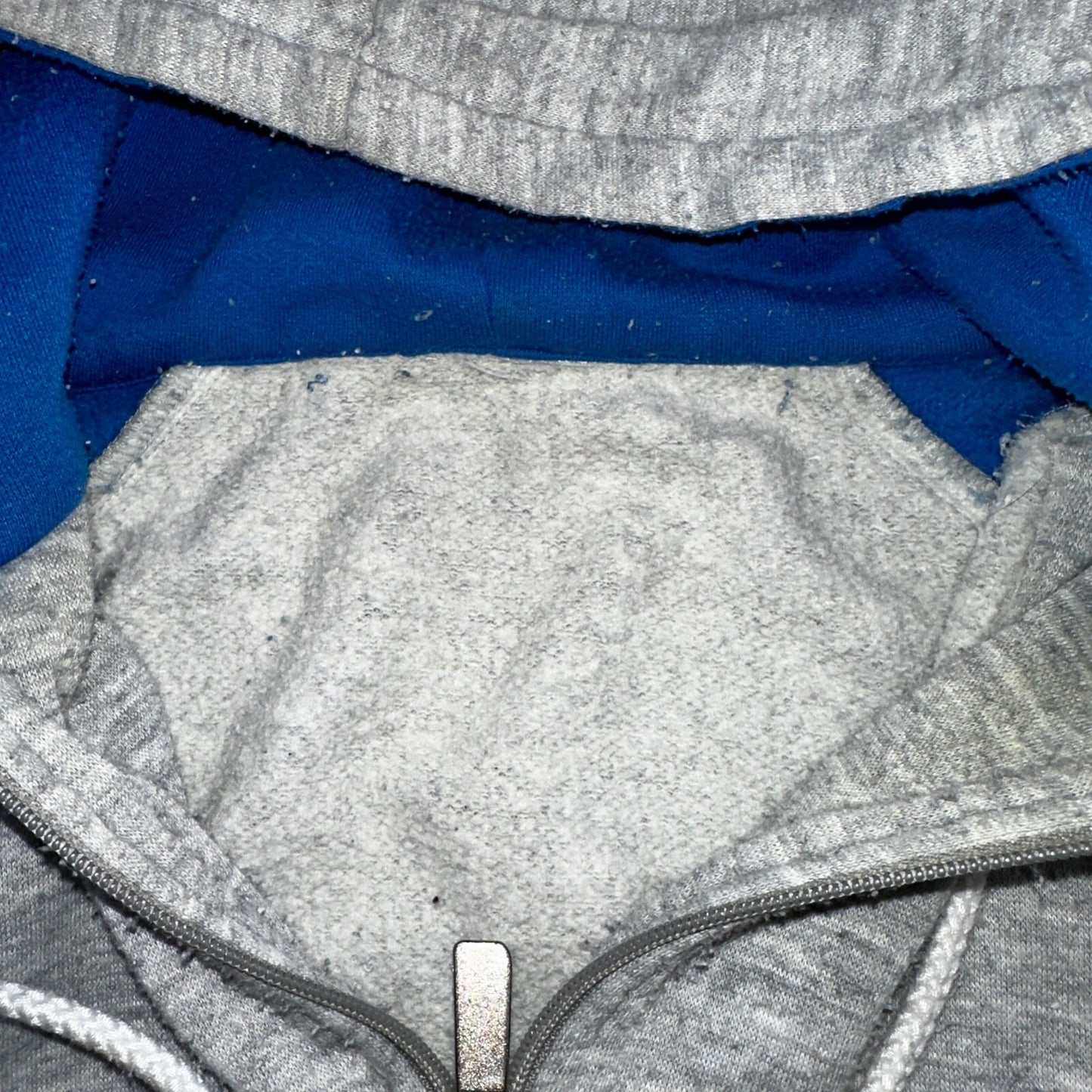Nike Vintage 80s Colorblock Gray & Blue Full Zip Hoodie Blue Label Cut Tag
