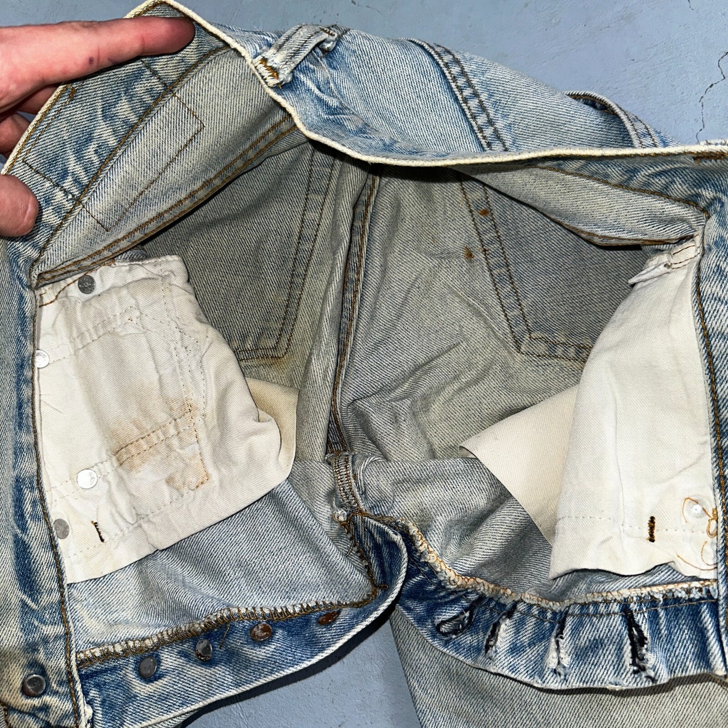 Levis 501 Vintage 80s Redline Selvedge USA XX Jeans Light Wash 1980s Act 28x29