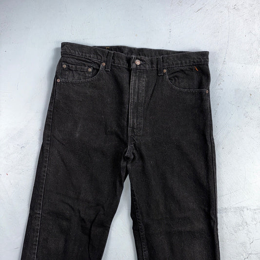 Levis 505 Vintage 90s USA Red Tab Jeans 36x30 Black Wash 1992 501 Act 36x29