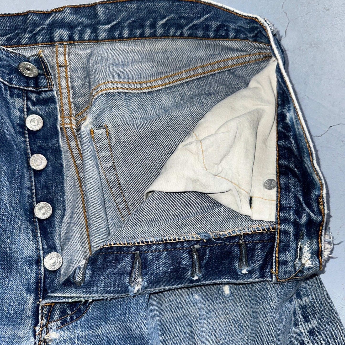 Levis 501 Big E Vintage 60s Redline Selvedge USA XX 1960s Jeans 66 Act 28x28