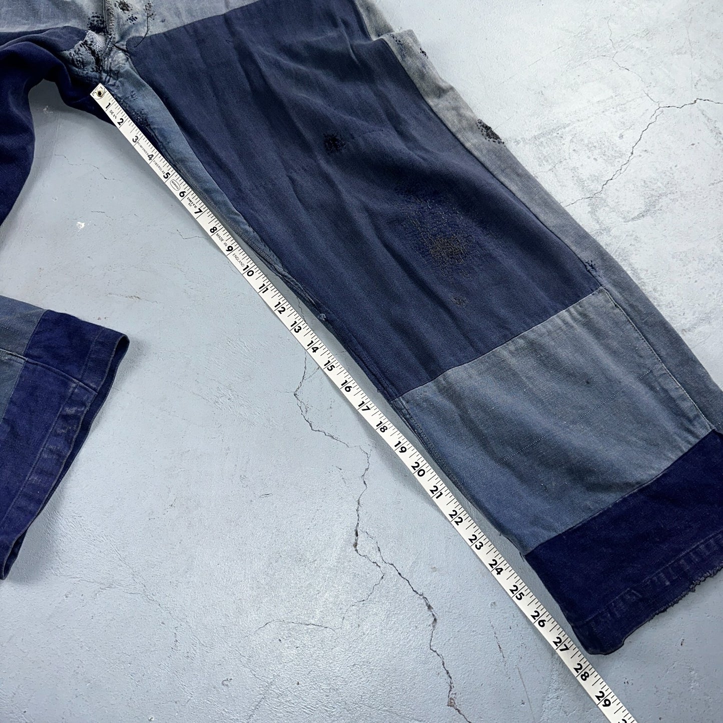 Vintage 1930s 1940s Buckleback Pants Denim Navy Blue Dungaree 30s 40s Rockabilly