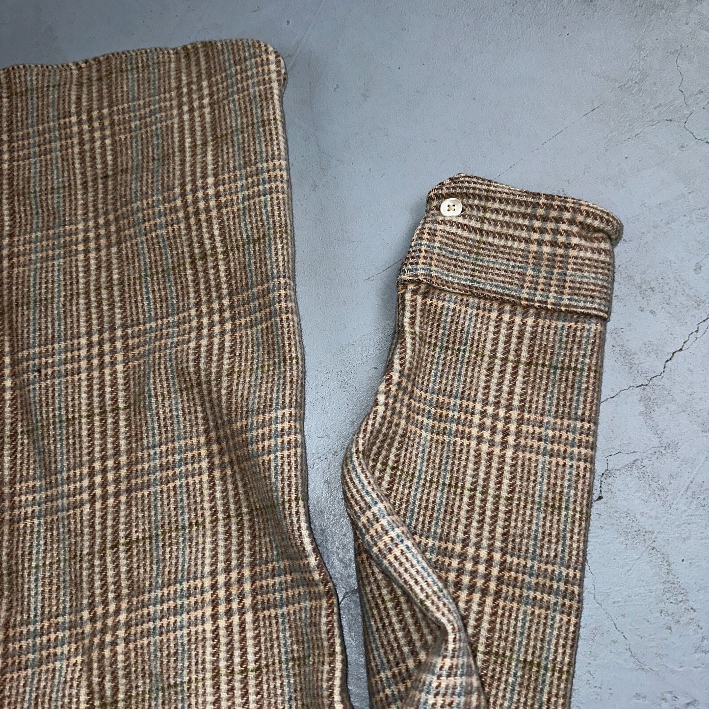 VTG 1960s EMPIRE USA Men’s M Brown Plaid Wool Shirt Rockabilly RARE 50s 60s