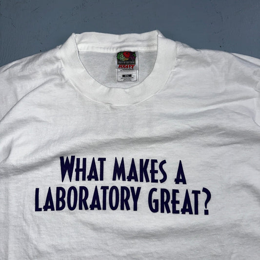 Laboratory Servies Quote VTG T Shirt FOTL 90s 2XL I DO Funny Humor Health Unqiue