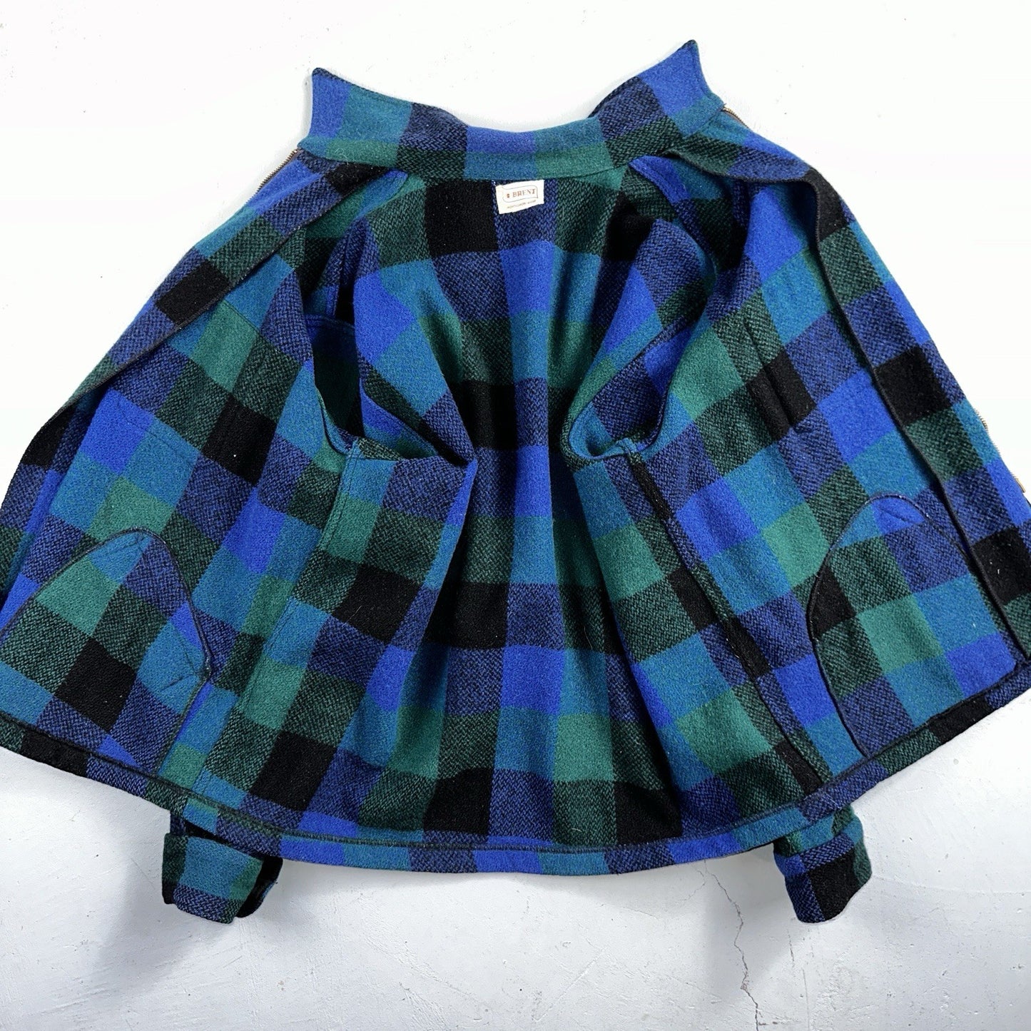 Brent Montgomery Ward Vintage 50s 60s Wool Mackinaw Plaid Full Zip Jacket L