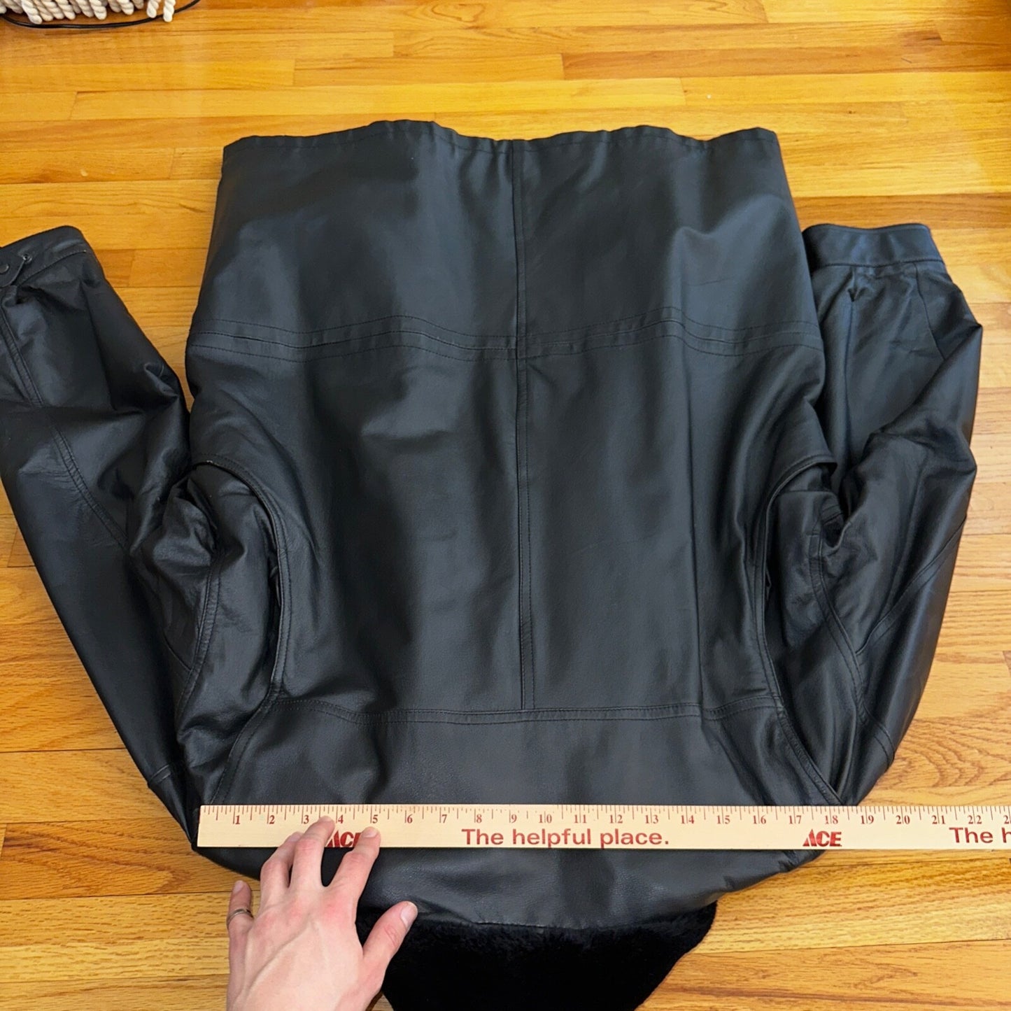 Michael Lawrence 100% Leather Jacket Coat-Quilted -Black-Very Soft-Men's XL VTG