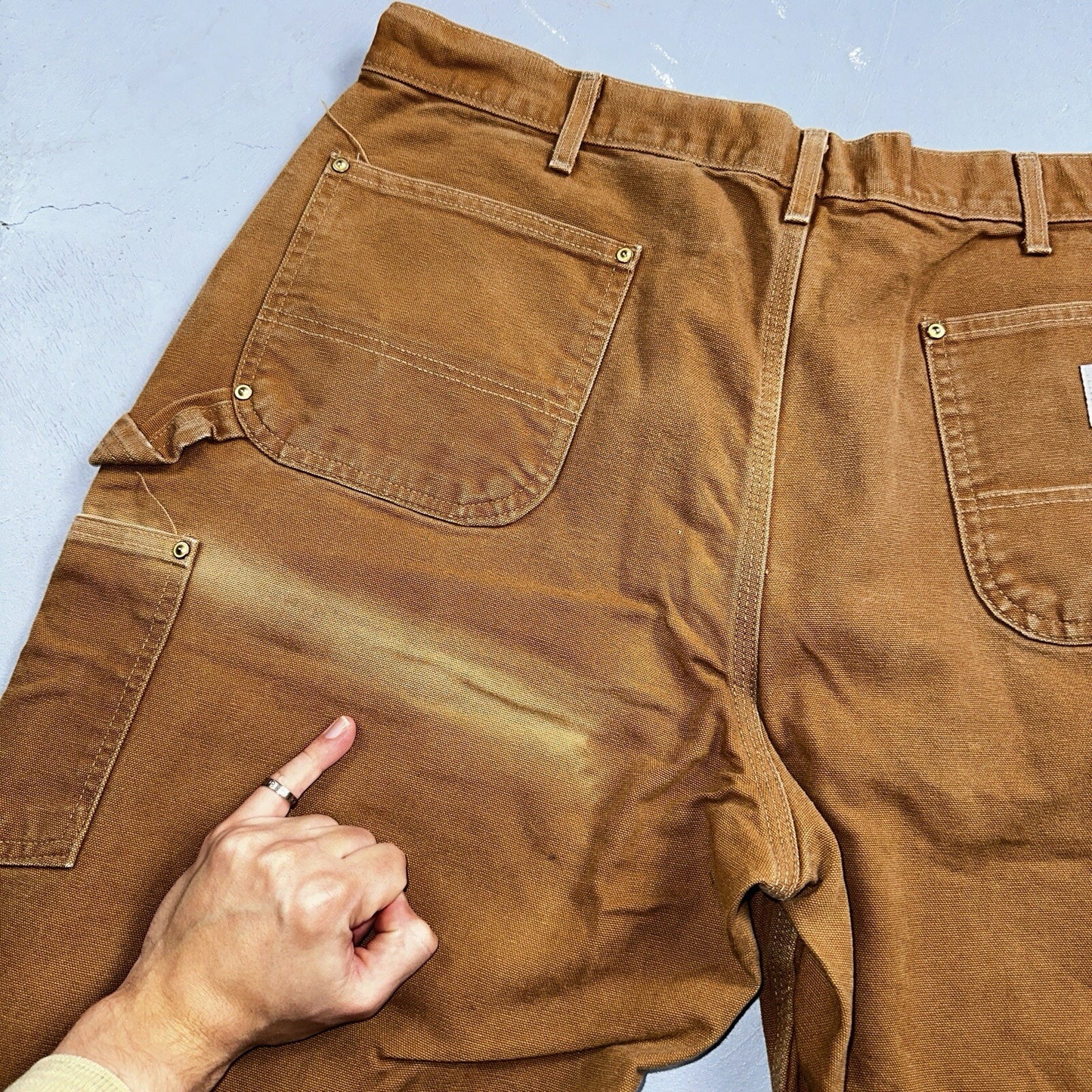 Carhartt VTG Double Knee Carpenter Pants USA B01 Brown Y2K 2014 Act 36x32