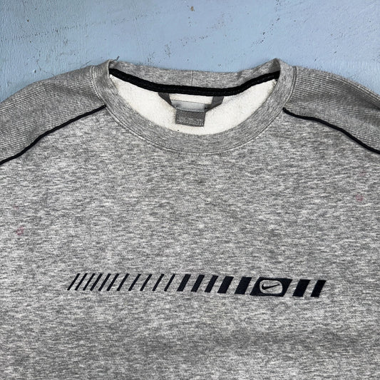 Nike 2XL Silver Tag Sweatshirt 90s VTG Crewneck Y2K Speed Stained Air Max Promo