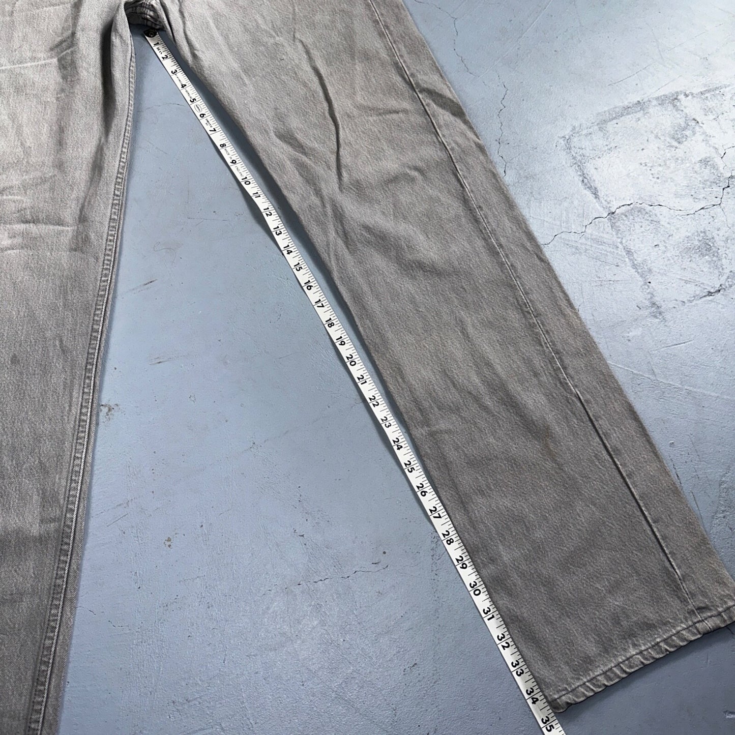 Levis 501 Vintage 90s USA XX Straight Leg Jeans 35x36 Gray Light Wash Act 34x34