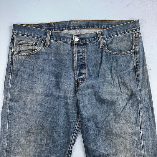 Levis 501 Y2K XX Straight Leg Jeans Blue VTG Med Wash 38x36 Act 38x32