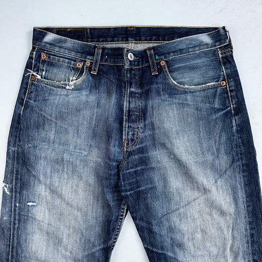 Levis 501 Vintage Y2K XX Straight Leg Jeans Blue Med Wash 34x34 Act 32x30