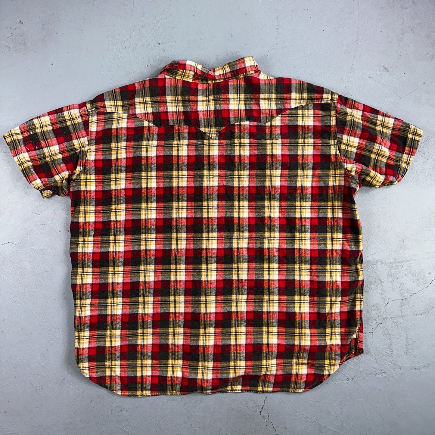 Vintage 60s Wrangler Sanforized Flannel Cotton Button Down Pearl Snap Rockabilly
