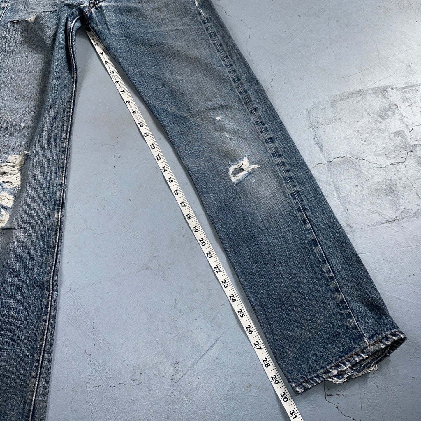 Levis 501 Big E Vintage 60s Redline Selvedge USA XX 1960s Jeans 28x34 Act 25x30