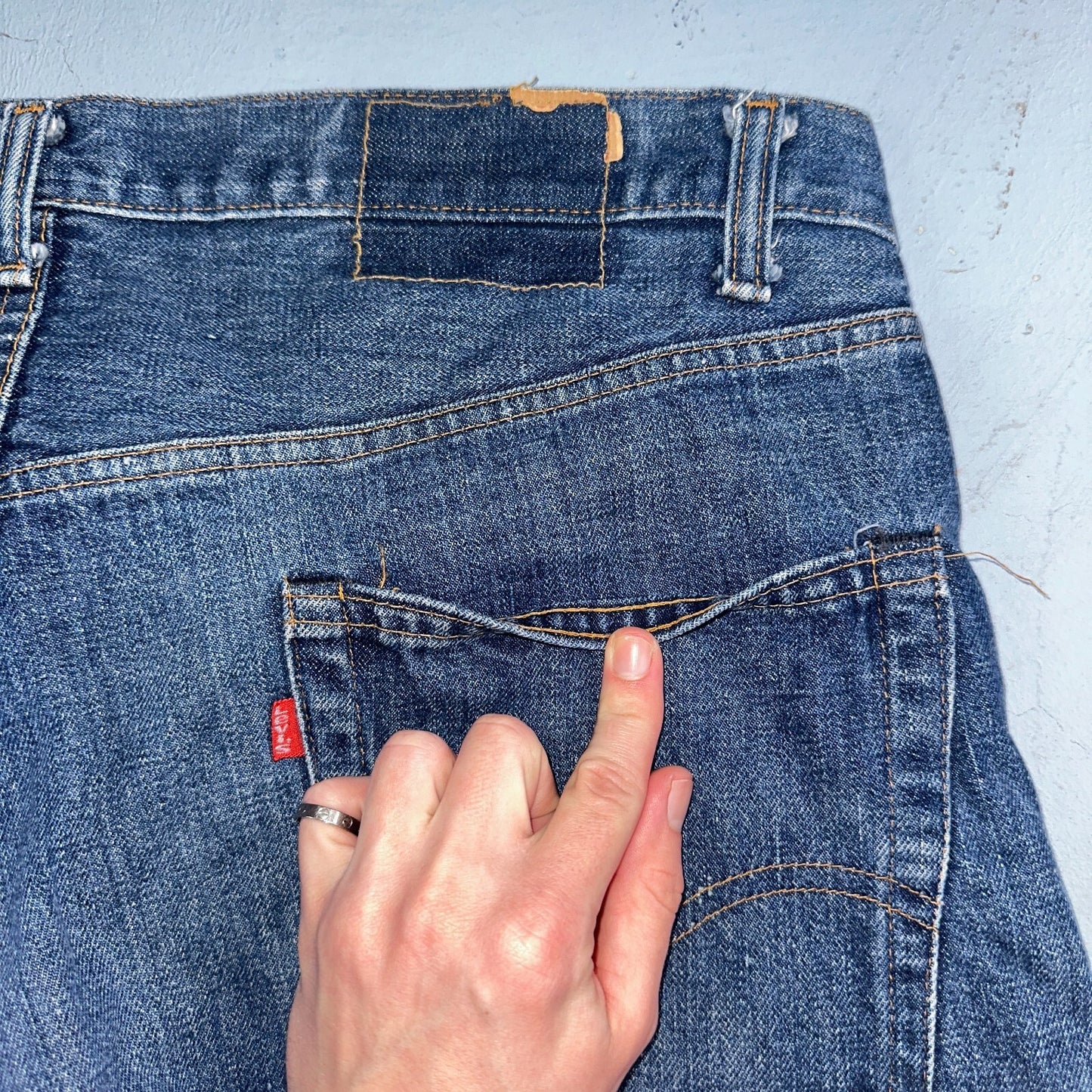 Levis 505 Vintage 70s Talon USA Jeans 501 1970s Med Wash Blue 42x30 Act 40x25
