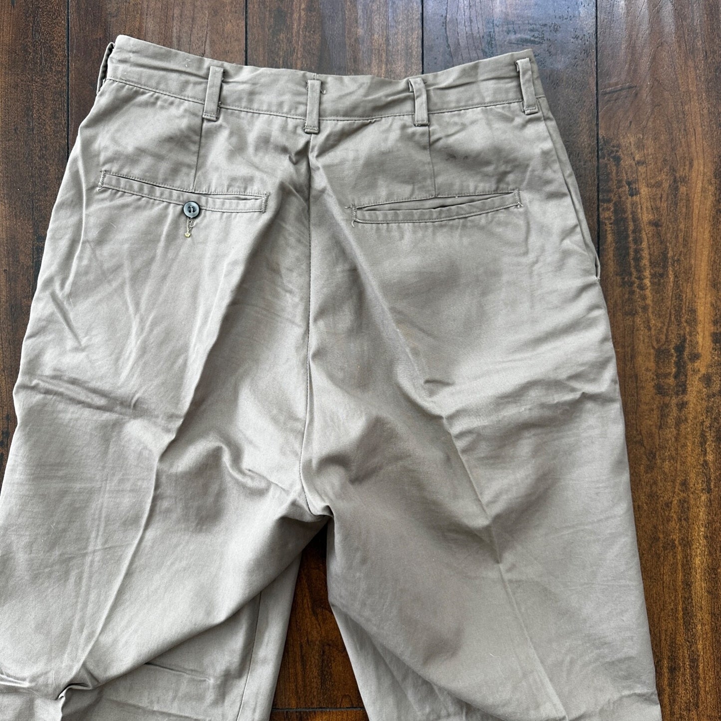 VTG 60s Brown Dress Pants Trousers Talon Fly Size 26x29 1960s Slacks Light