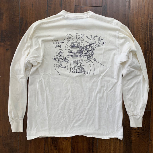 Smurfs Stoner Vintage T Shirt Roll On Rock Rap Cartoon Funny Network Humor 90s