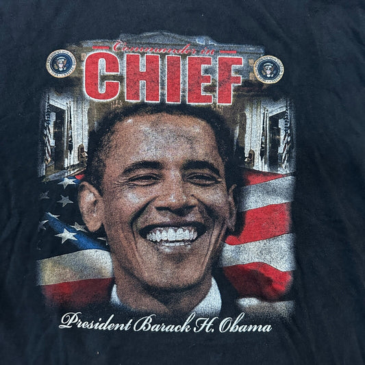 Obama XL VTG T Shirt Y2K Rap Tee Style Political Democrat Chicago President