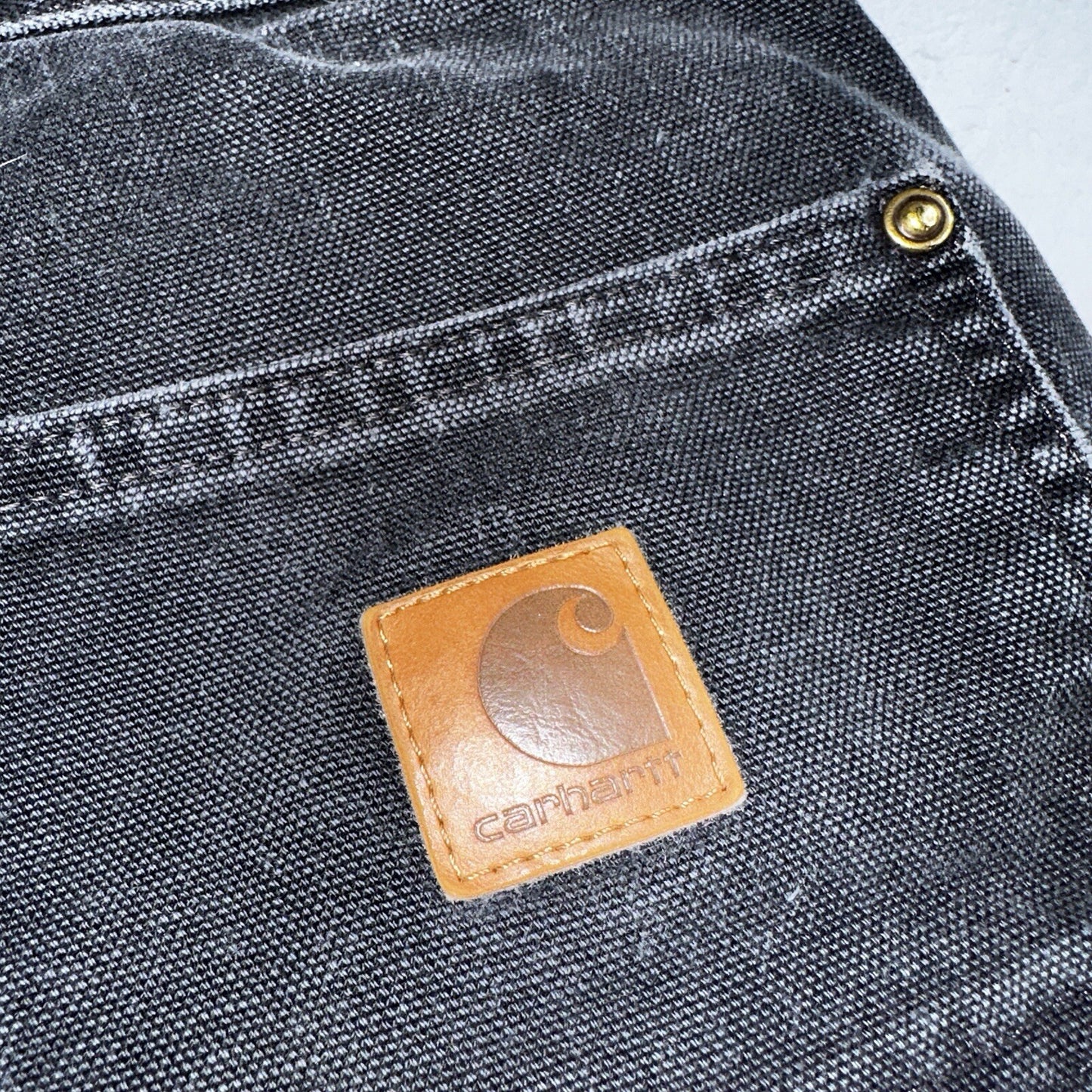 Carhartt VTG Double Knee Carpenter Pants Mexico B01 B136 BLK Black 30x34 A 27x31