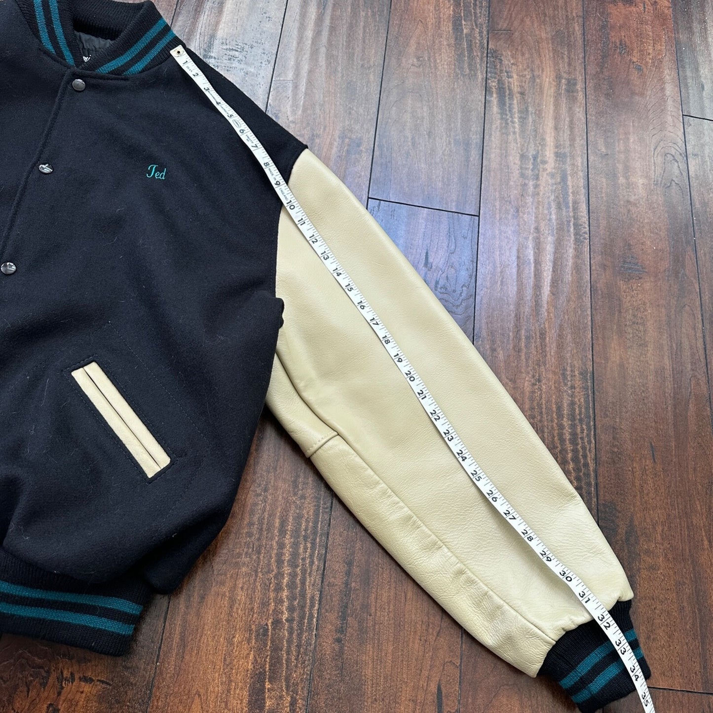 VTG Graffiti Alley Varsity Leather Letterman 70s Jacket 48 Portland Cars Racing