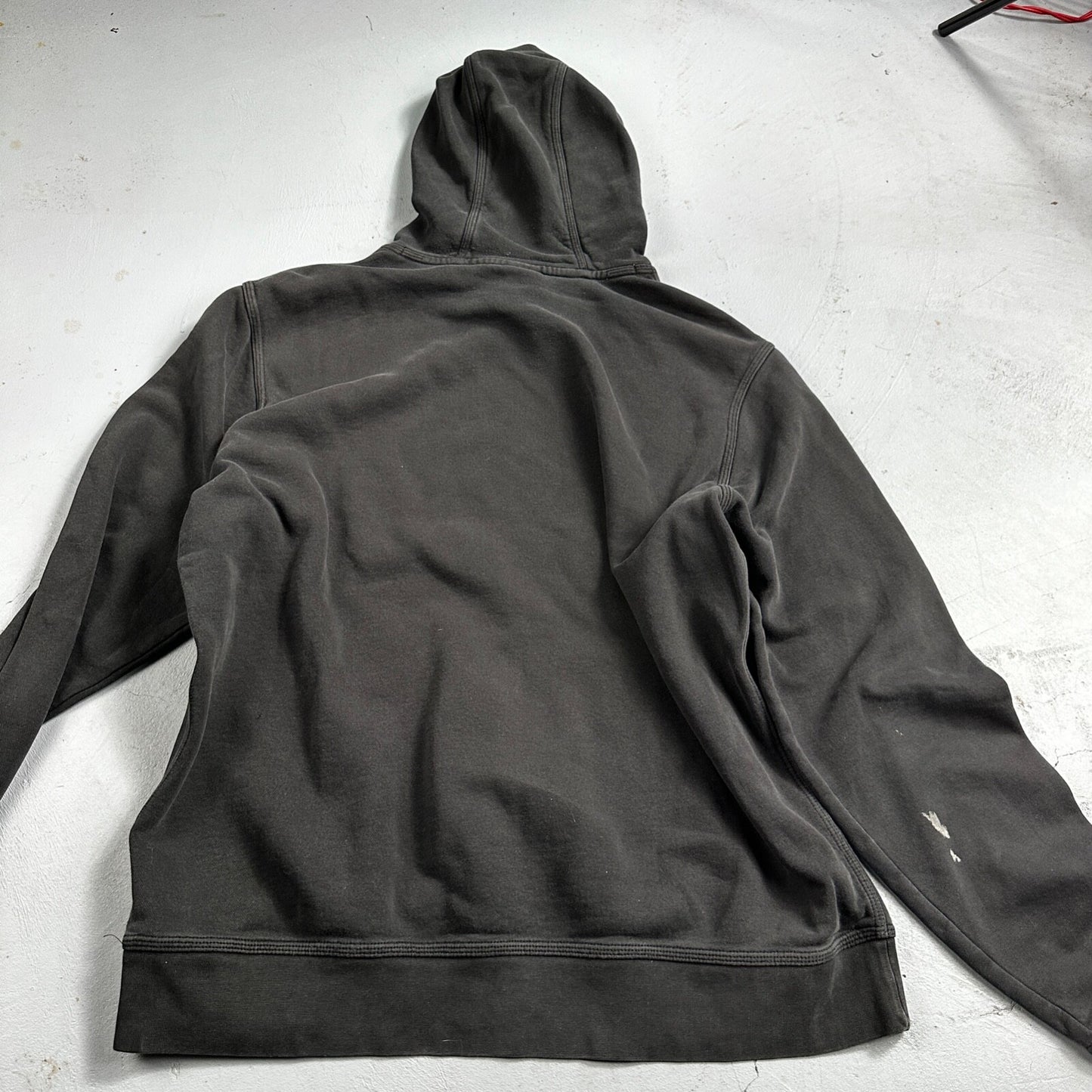 Nike Hoodie Men 2XL Black Swoosh Hooded Pullover Tonal Basic Fleece