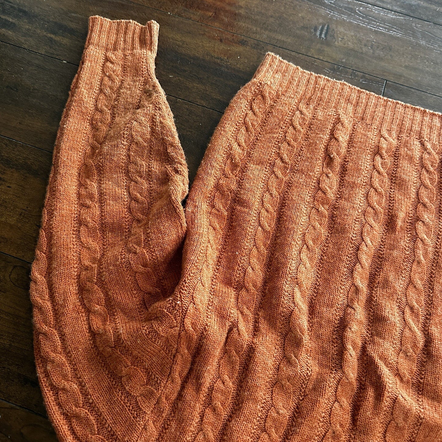 Vintage Jantzen Mens M Crewneck Sweater Orange USA Coogi Style Ugly Knit 60s