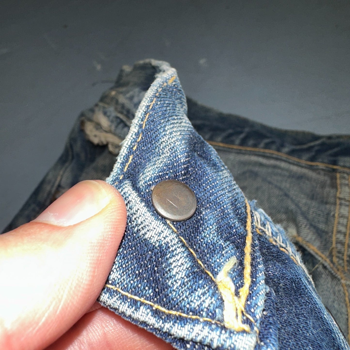 Levis 501 XX Big E Vintage 40s Redline Selvedge USA XX 1940s 50s Jeans 27x27